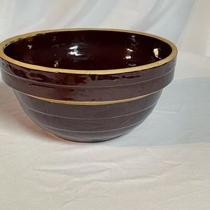 Antique Salt Glazed Stoneware Mixing Bowl